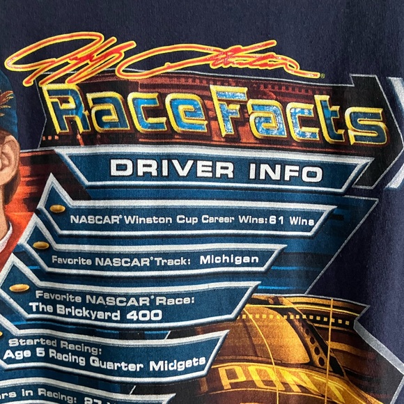 Y2k Jeff Gordon NASCAR Chase Authentics Tee Vintage graphic print AOP men’s XL - Picture 11 of 13